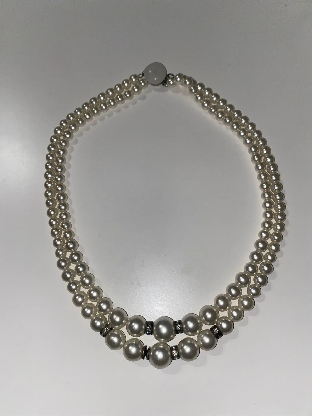 Vintage Pearl Double Strand Necklace